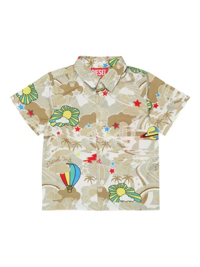 Diesel Babies' Cilyb Hemd Mit Knopfverschluss In Gray