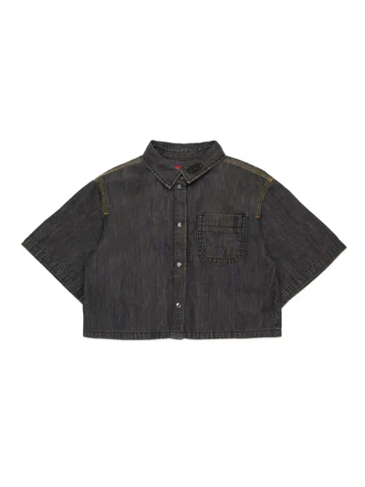 Diesel Kids' Cinnix Shirt In Grey