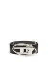 Diesel Cintura In Pelle Double-face In Brown
