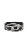 Diesel Black B-1dr Strass Belt In Black