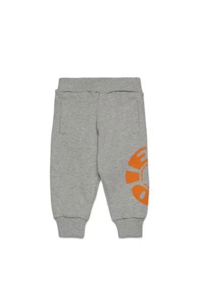 Diesel Babies'  Circular Maxi Logo Jogger Pants In Gray