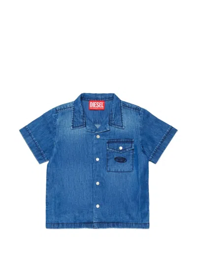 Diesel Babies' Cirib Denim Shirt In Blue