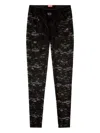 Diesel Claire-utlt Lace Leggings In Black
