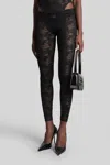 Diesel Claire-utlt Leggings In Black Polyester In Black
