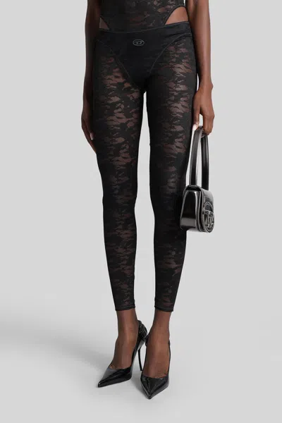 Diesel Claire-utlt Leggings In Black Polyester