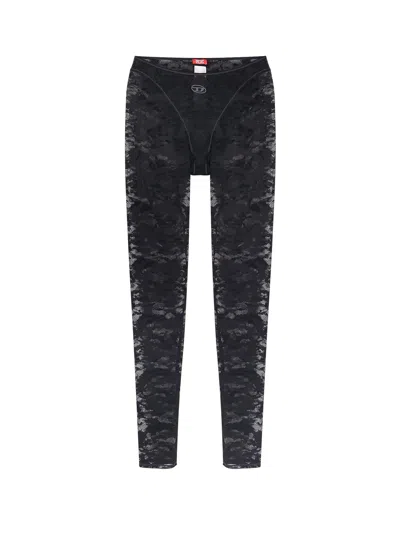 Diesel Claire-utlt Lace Leggings In Black