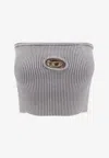 Diesel Strapless Top M In Gray