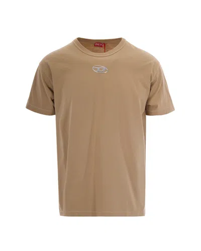 Diesel Classic Cotton T-shirt For Men In Neutral