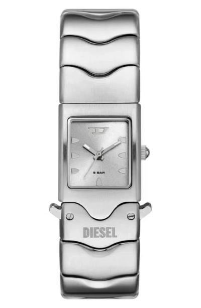 Diesel ® Closer Bracelet Watch, 22mm X 31mm In Silver