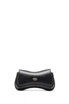 Diesel Curved Silhouette Clutch With Adjustable Strap In Black