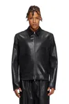 Diesel Coach Jacket In Coated Cool Wool In Black