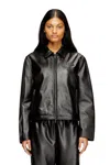 Diesel Simple And Versatile Leather Jacket In Black