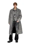 Diesel Coat In Tailoring Pinstripe Denim In Grey
