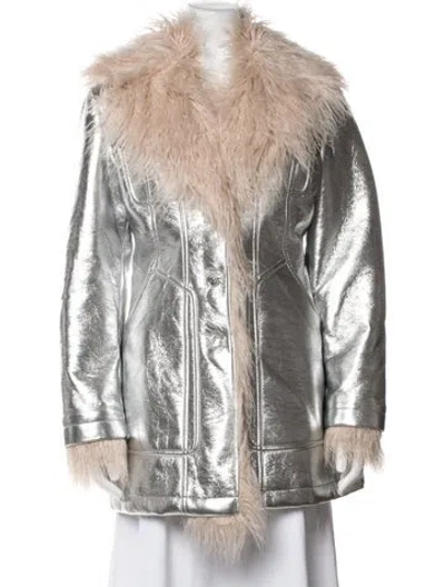 Pre-owned Diesel Coat In Metallic/silver