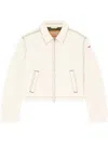 Diesel White Cotton Denim Jacket In Multicolor