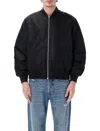 Diesel W-type-d1 Reversible Padded Bomber In Black