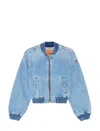 Diesel De-kiddo Denim Bomber Jacket In Denim