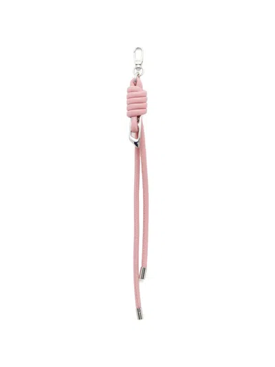 Diesel Coil-detail Keyring In Pink