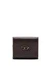 Diesel Coin Purse In Grainy Leather In Brown