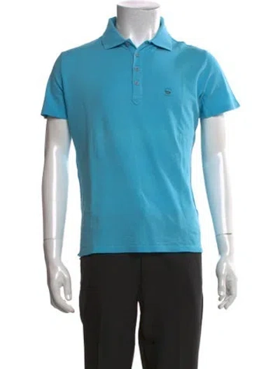 Pre-owned Diesel Collar Short Sleeve Polo Shirt In Blue