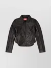 Diesel Collared Fitted Jacket Front Pockets In Multi