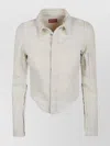 Diesel Collared Neck Long Sleeves Textured Fabric