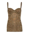 Diesel Color Hollowed-out Waistcoat Vest In Brown