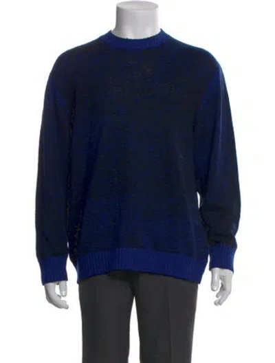 Pre-owned Diesel Colorblock Pattern Crew Neck Pullover In Blue