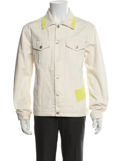 Pre-owned Diesel Colorblock Pattern Denim Jacket In Neutrals