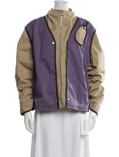 Pre-owned Diesel Colorblock Pattern Jacket In Purple