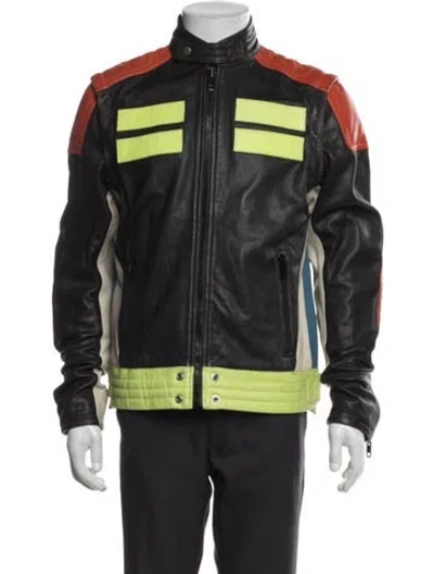 Pre-owned Diesel Colorblock Pattern Windbreaker In Black