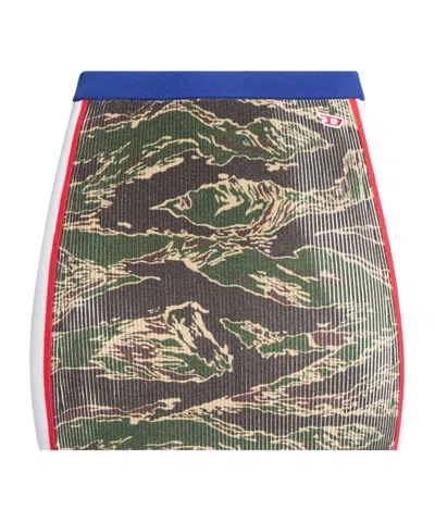 Diesel Colorful Sports Skirt In Green