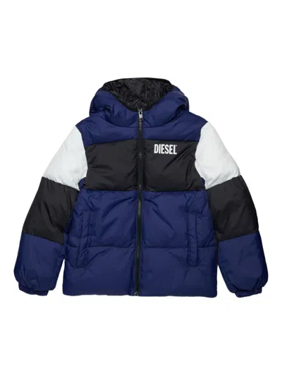 Diesel Kids' Colour-block Padded Jacket In Multi