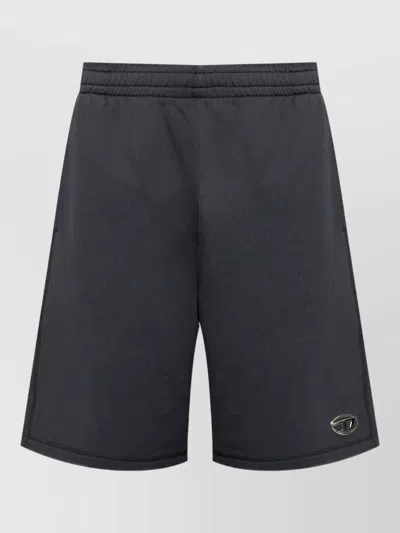 Diesel Comfortable Shorts With Pockets And Waistband In Gray