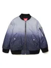 Diesel Common Degradé-effect Bomber Jacket In Black