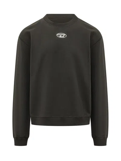 Diesel Contemporary Logo Sweatshirt In Green