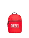 Diesel Contrasting Logo Backpack In Red