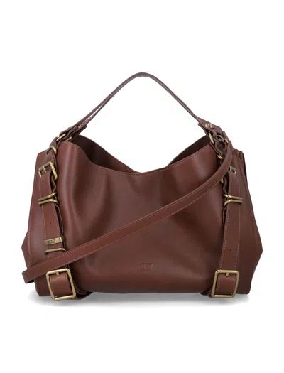 Diesel Convertible Hobo Shoulder Bag In Brown