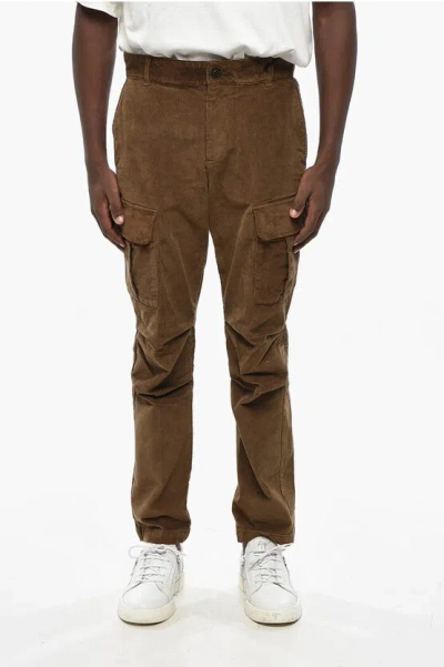 Diesel Corduroy Argy Cargo Pants In Brown