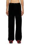 Diesel Corduroy Pants With Drawstring In Black