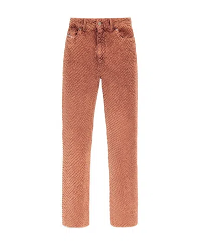 Diesel Straight Soft And Versatile Pants In Pink