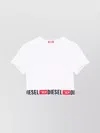 Diesel Core Crewneck Crop Top In White