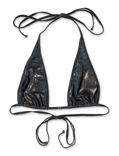 Diesel Corinne-utlt Metallic Triangle Bikini Top In Multi