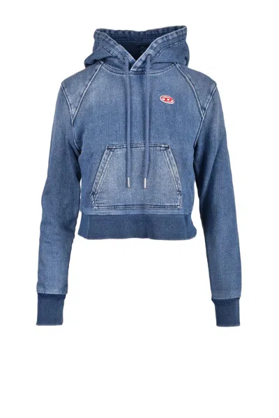 Diesel Cotton & Elastane Sweatshirt - Denim In Blue