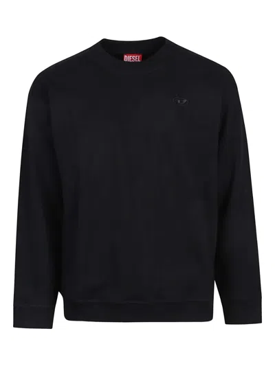 Diesel K-vieri Embroidered-logo Sweaters In Black