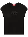 Diesel T-angie Peekaboo Logo T-shirt In Black