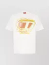 Diesel Cotton Crew Neck T-shirt With Graphic Print In White