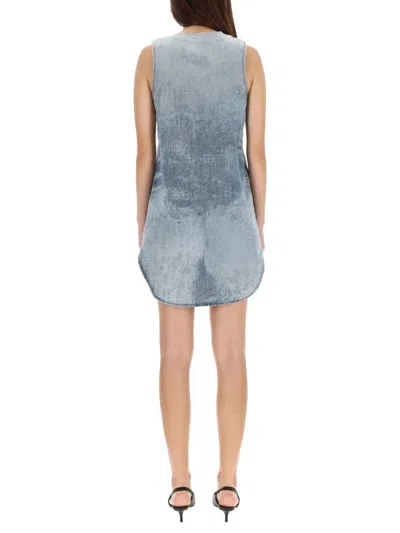 Diesel Cotton Denim Dress In Blue
