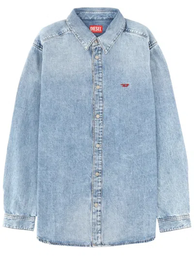 Diesel Cotton Denim Shirt For Men In Multi