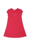 Diesel Cotton Dress With Oval D Logo In Pink